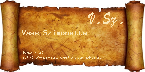 Vass Szimonetta névjegykártya